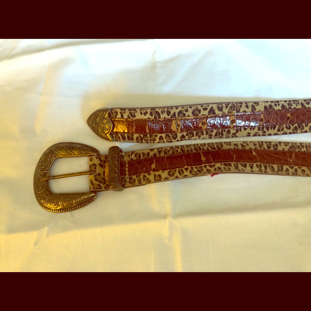 Silver and Leather Belt